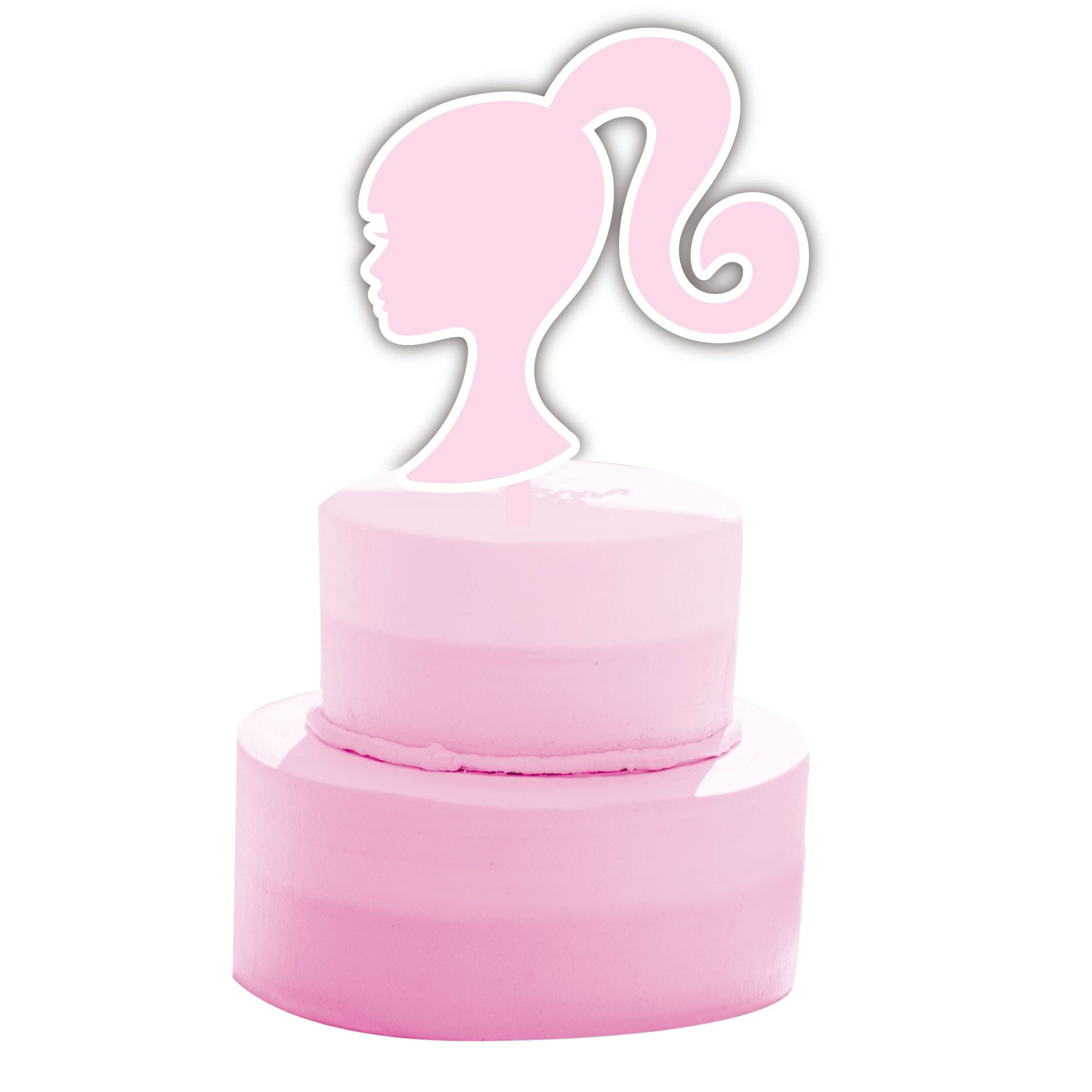 Barbie logo cake topper