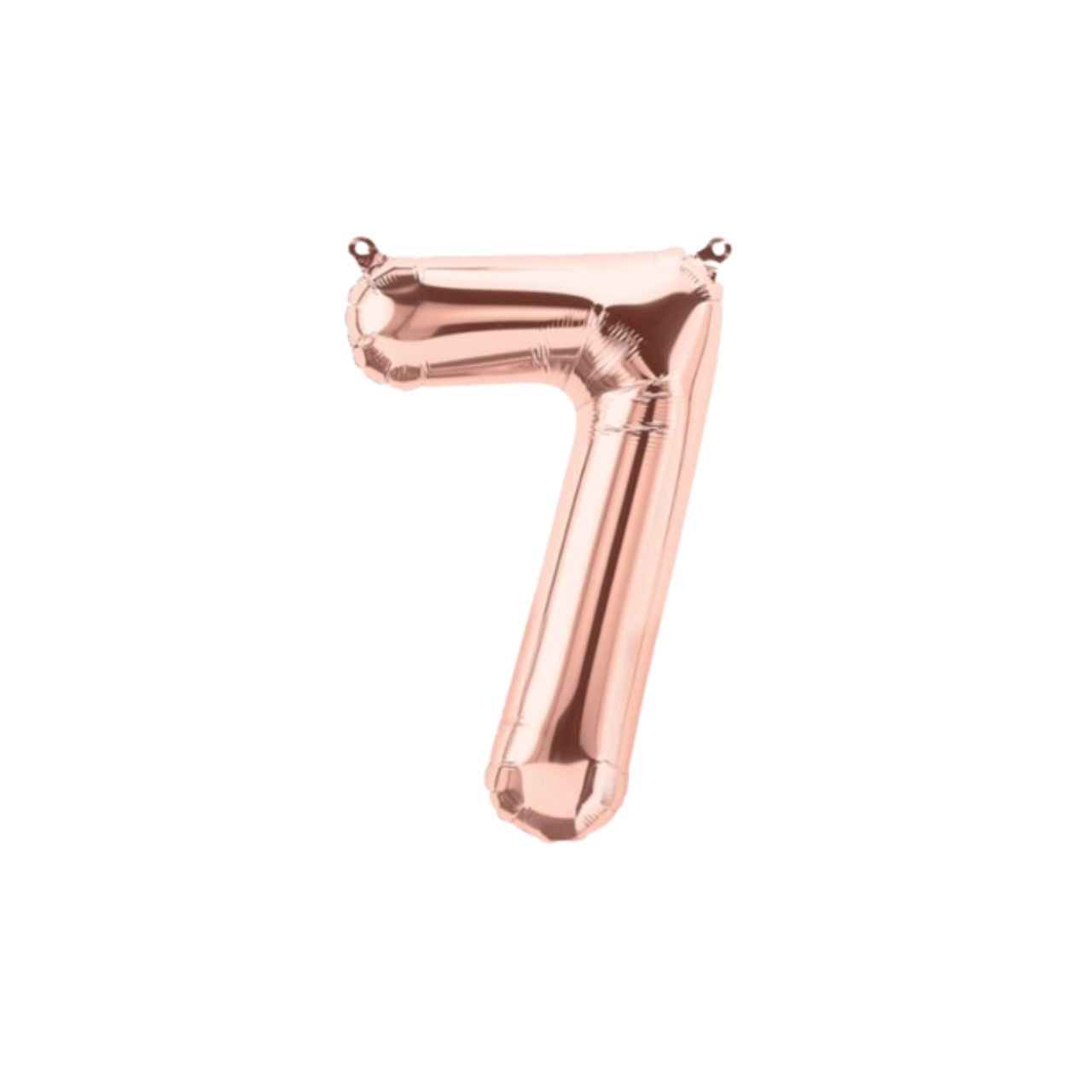 16" (41cm) Rose Gold Foil Number Balloon - 7 (Air-Fill)