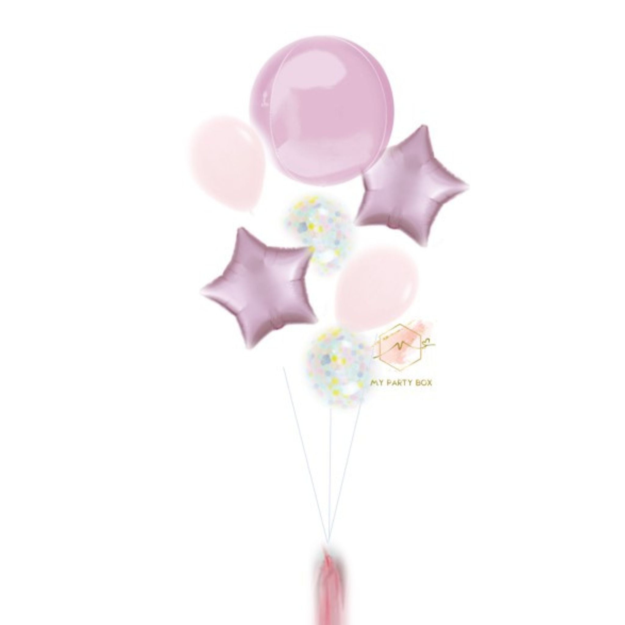 My Party Box Pastel Pink Deluxe Balloon Bouquet