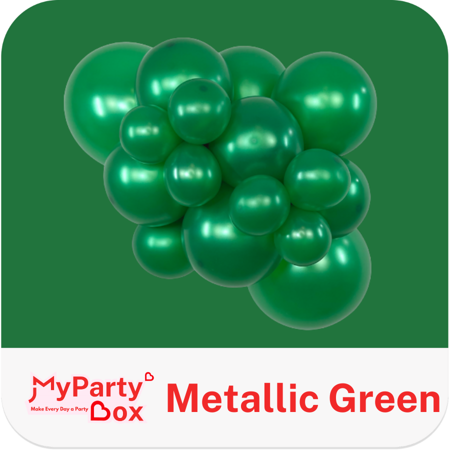 Sempertex Metallic Green Latex Balloon Cluster