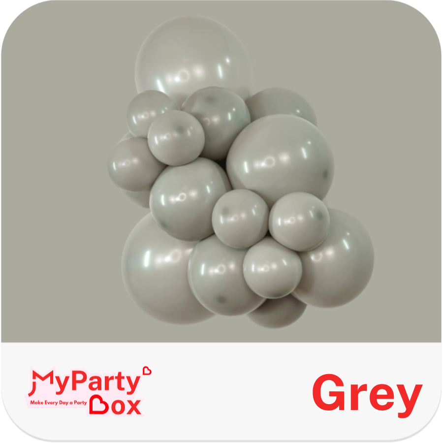 Sempertex Grey Latex Balloon Cluster