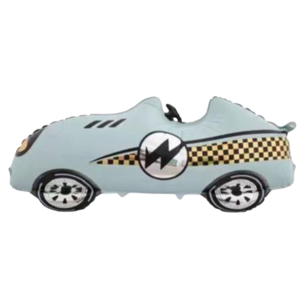 Pastel Blue Race Car Foil Balloon (unpackaged)