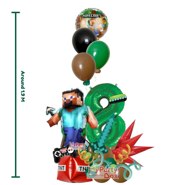 Minecraft Bulet Minecraft Balloon Bouquet l Helium Balloons l Number Balloons ...