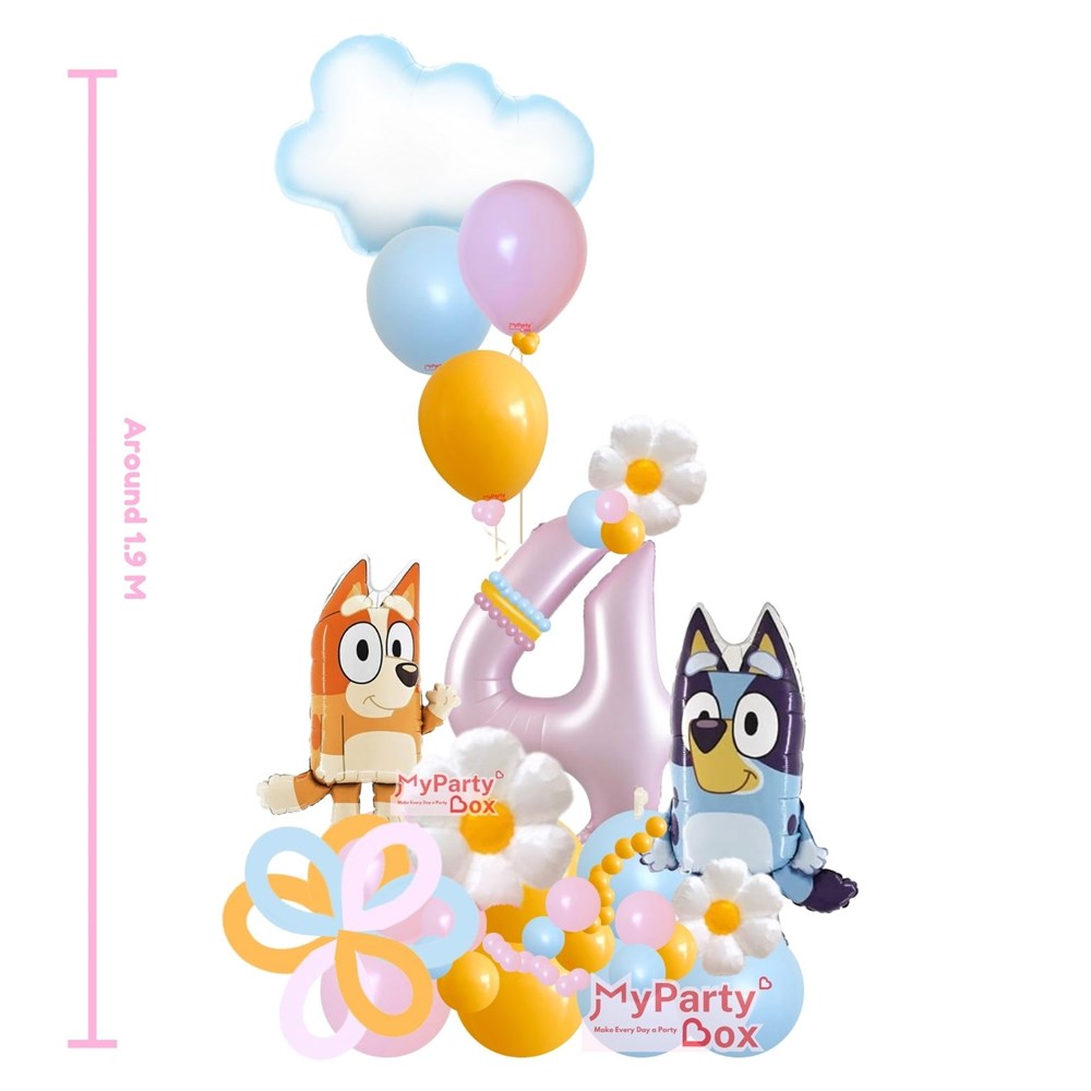 Pink Bluey Balloon Bouquet