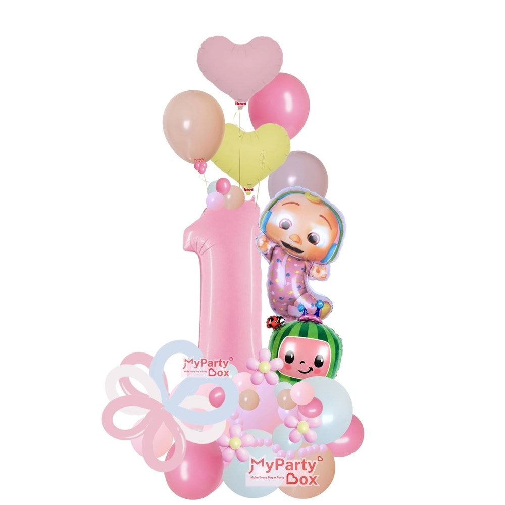 Pink Cocomelon Balloon Bouquet