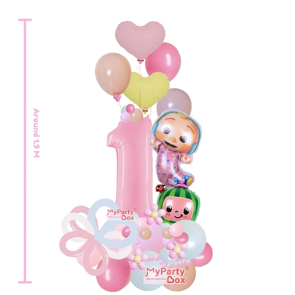 Pink Cocomelon Balloon Bouquet