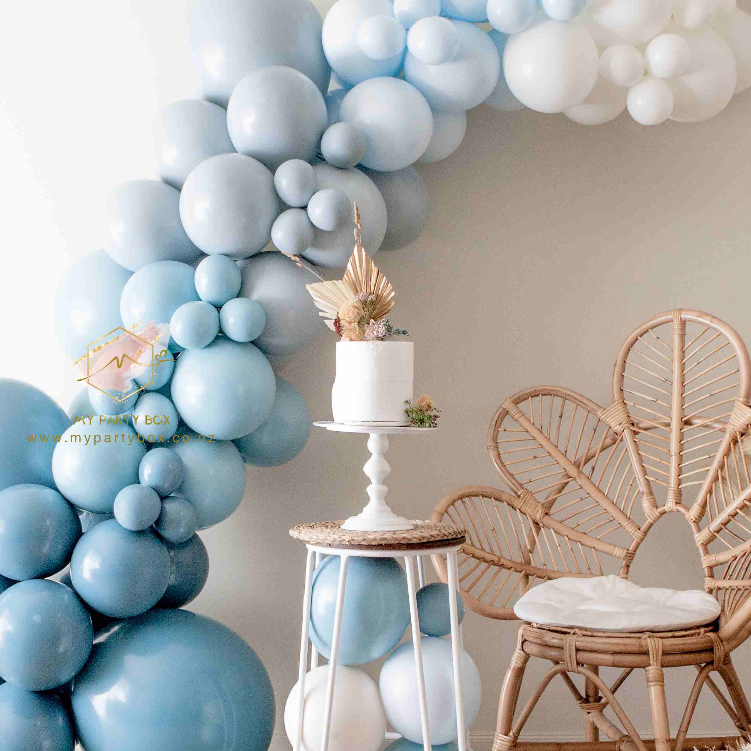 Luxe Dusty Blue Balloon Garland DIY Kit