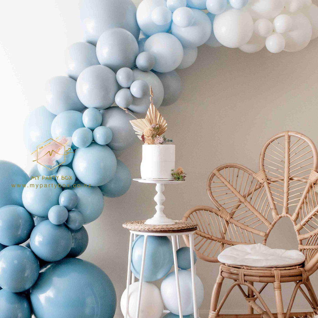 Luxe Dusty Blue Balloon Garland DIY Kit l Party Supplies lMy Party