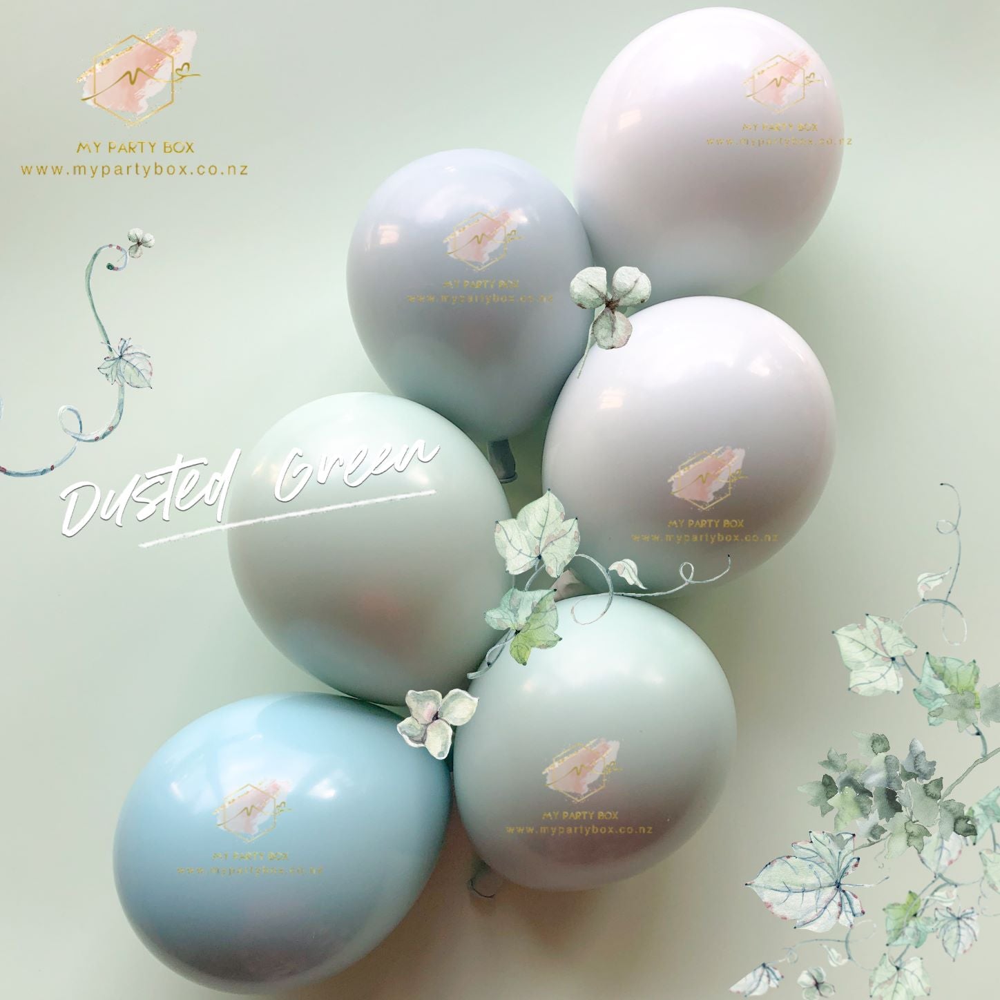 My Party Box Luxe Dusty Green Balloon Garland DIY Kit 