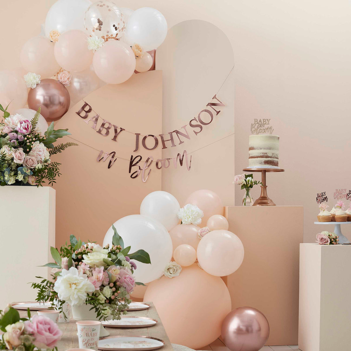 Floral Baby Shower setup