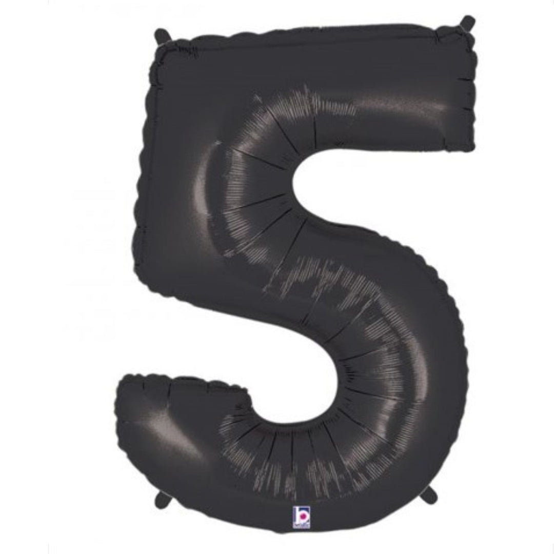 40" Black Foil Number Balloon - 5