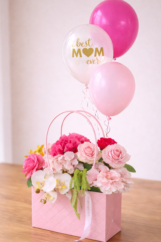 Blushing Love for Mum Artificial Flower Bouquet for Mother's Day