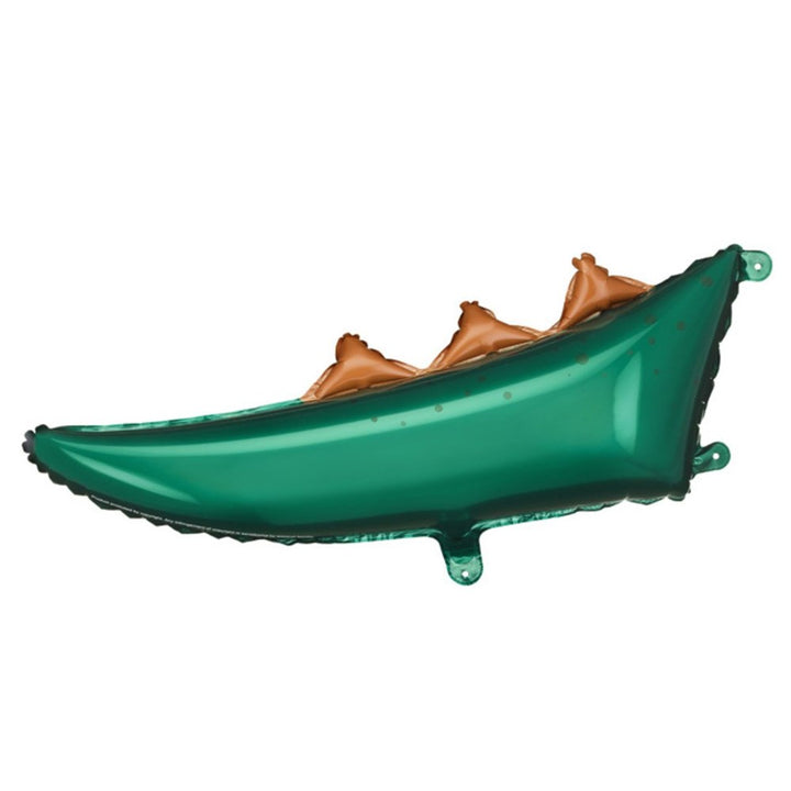 Green Dinosaur tail foil balloon