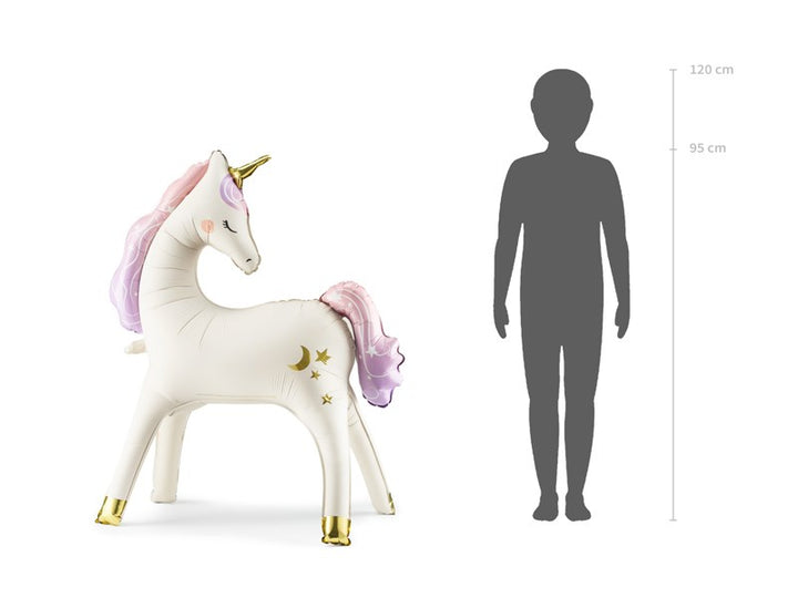 Standing Unicorn Foil Balloon (Air-Filled)