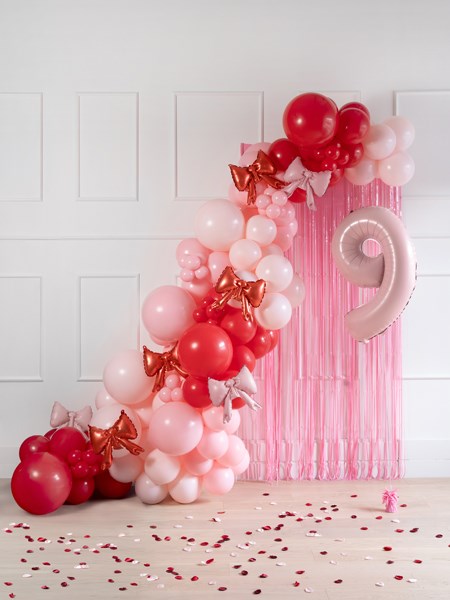Mini Pink Bows Air-Filled Foil Balloon (PK 5)