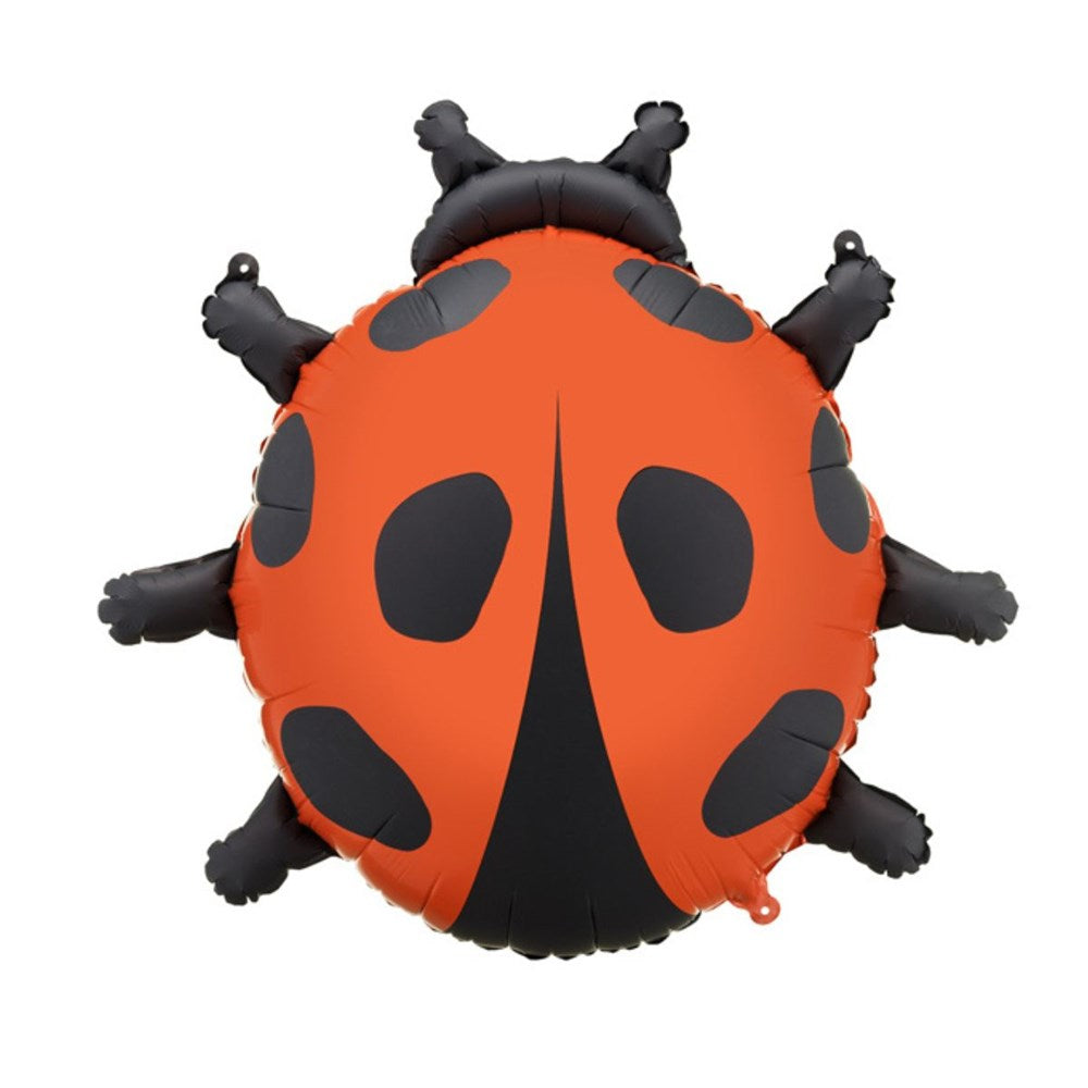 Inflatable ladybug balloon on a white background