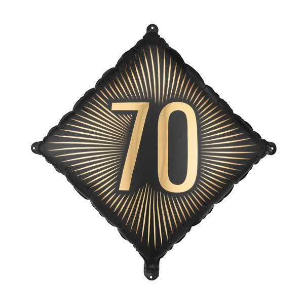 Decorative balloon with the number 70 on a white background
