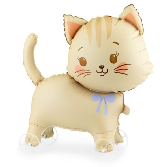 Cat on Wheels Foil Balloon