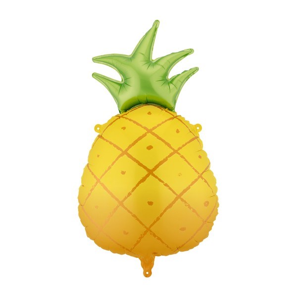 Pineapple-shaped balloon on a white background