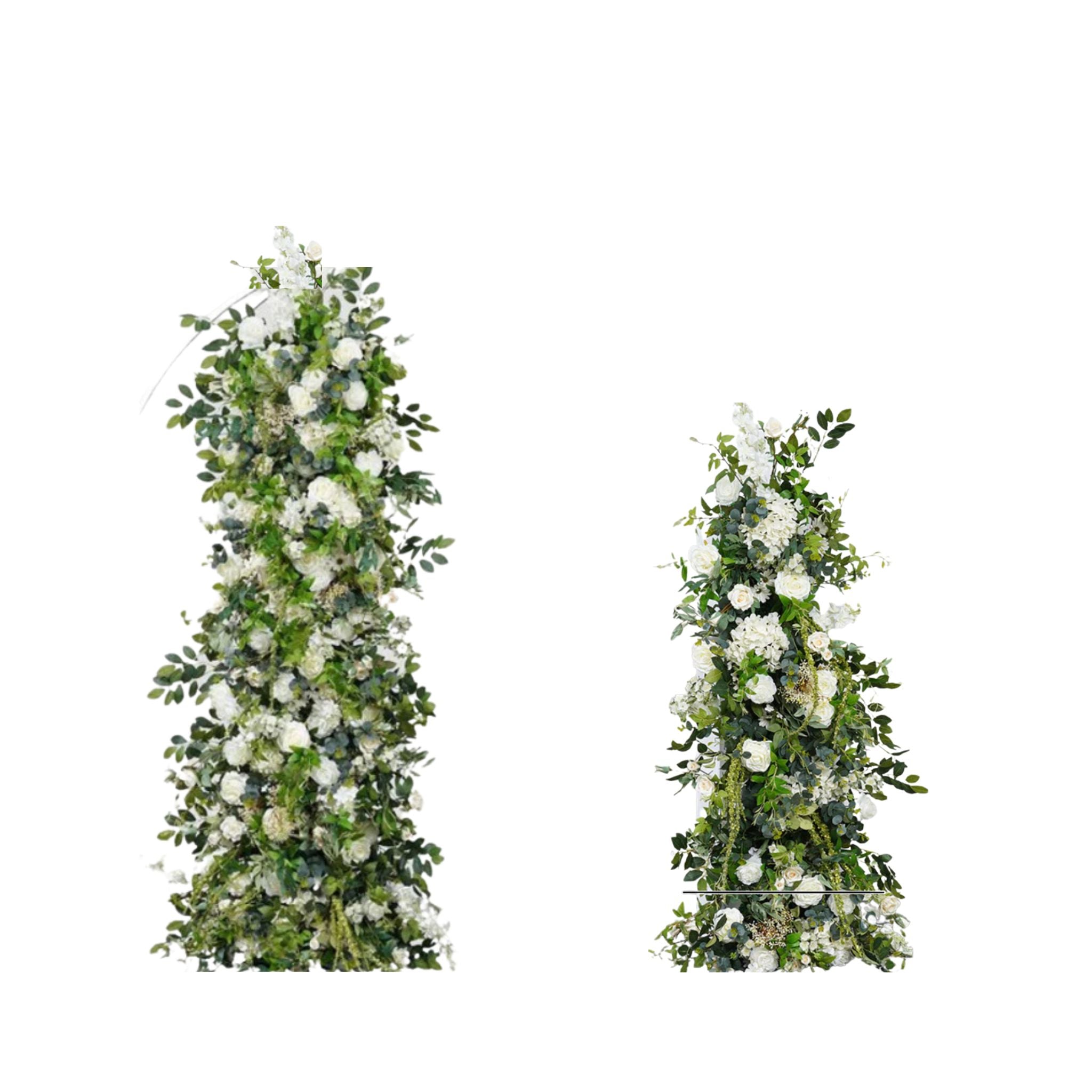 White Rose & Green Leave Floral Arrangement