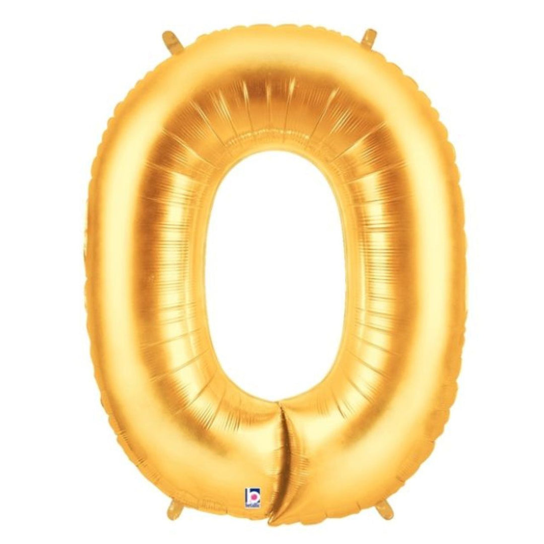 40" Gold Foil Number Balloon - 0