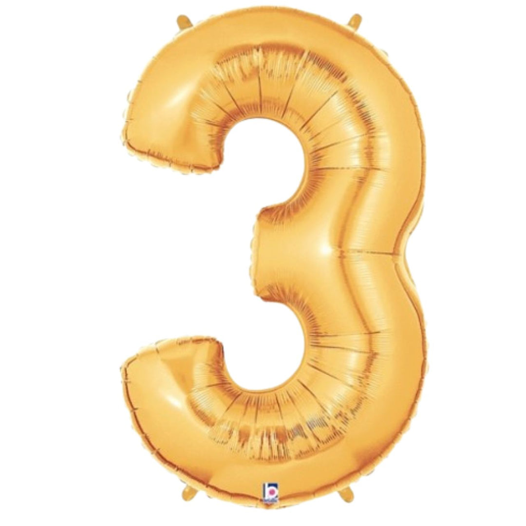 40" Gold Foil Number Balloon - 3