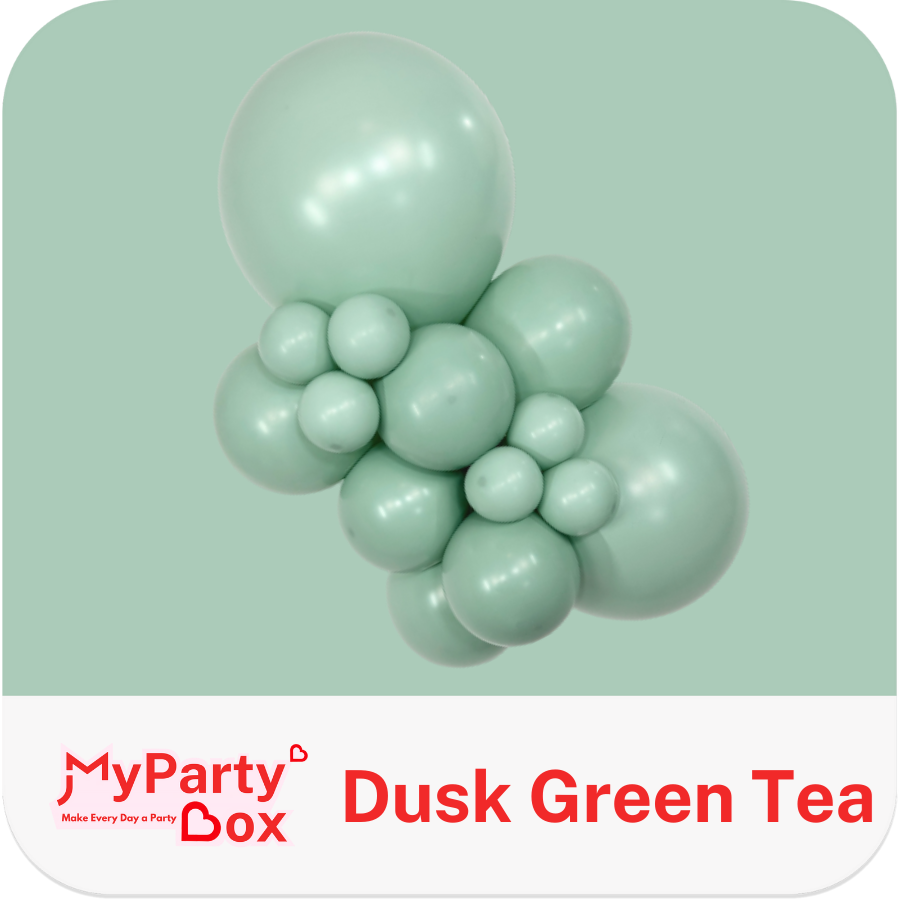 Green Tea Balloon Cluster