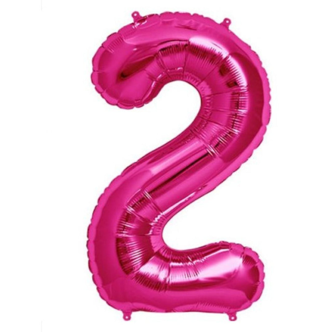 34" Pink Foil Number Balloon -2