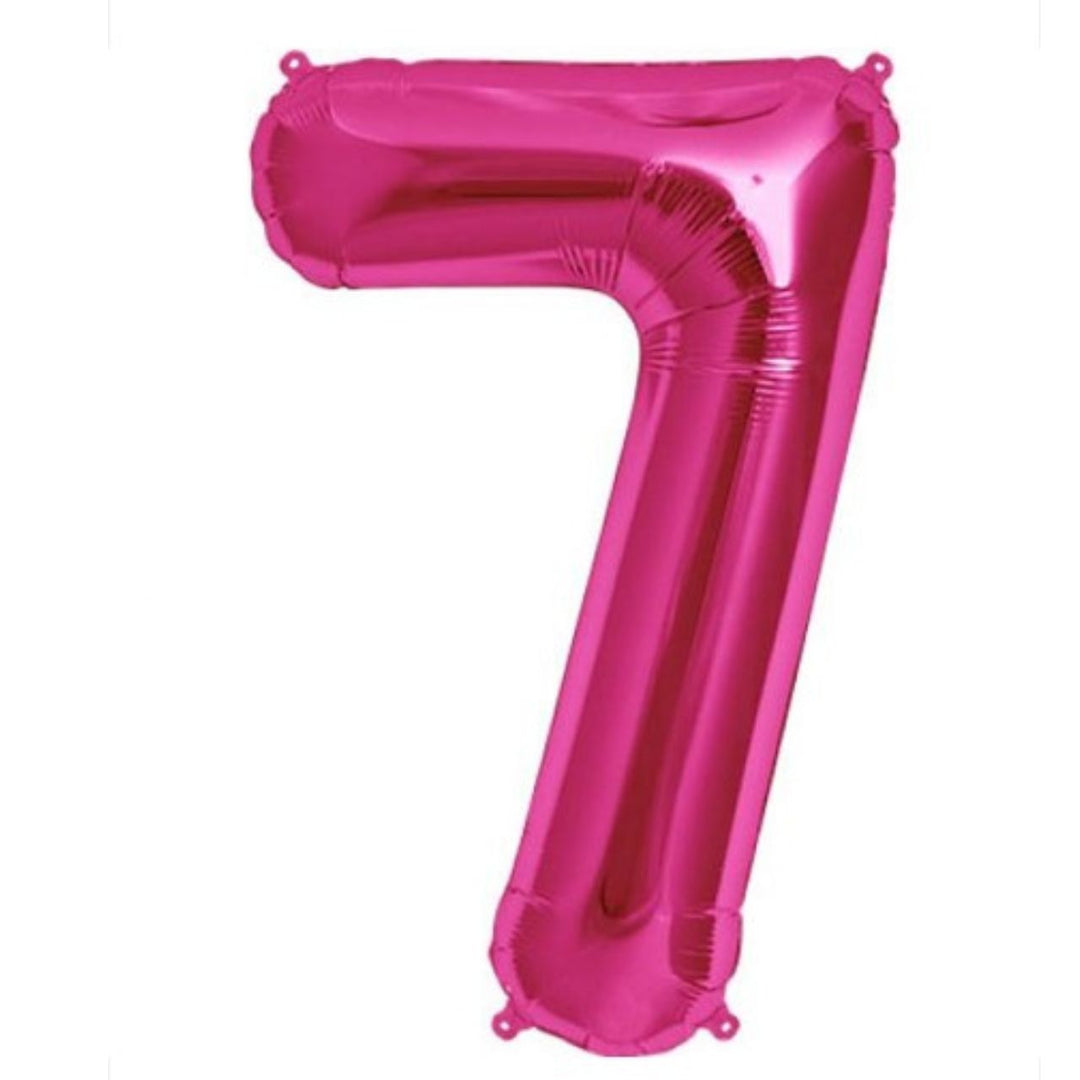 34" Pink Foil Number Balloon -7