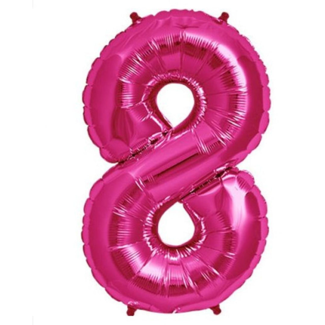 34" Pink Foil Number Balloon - 8