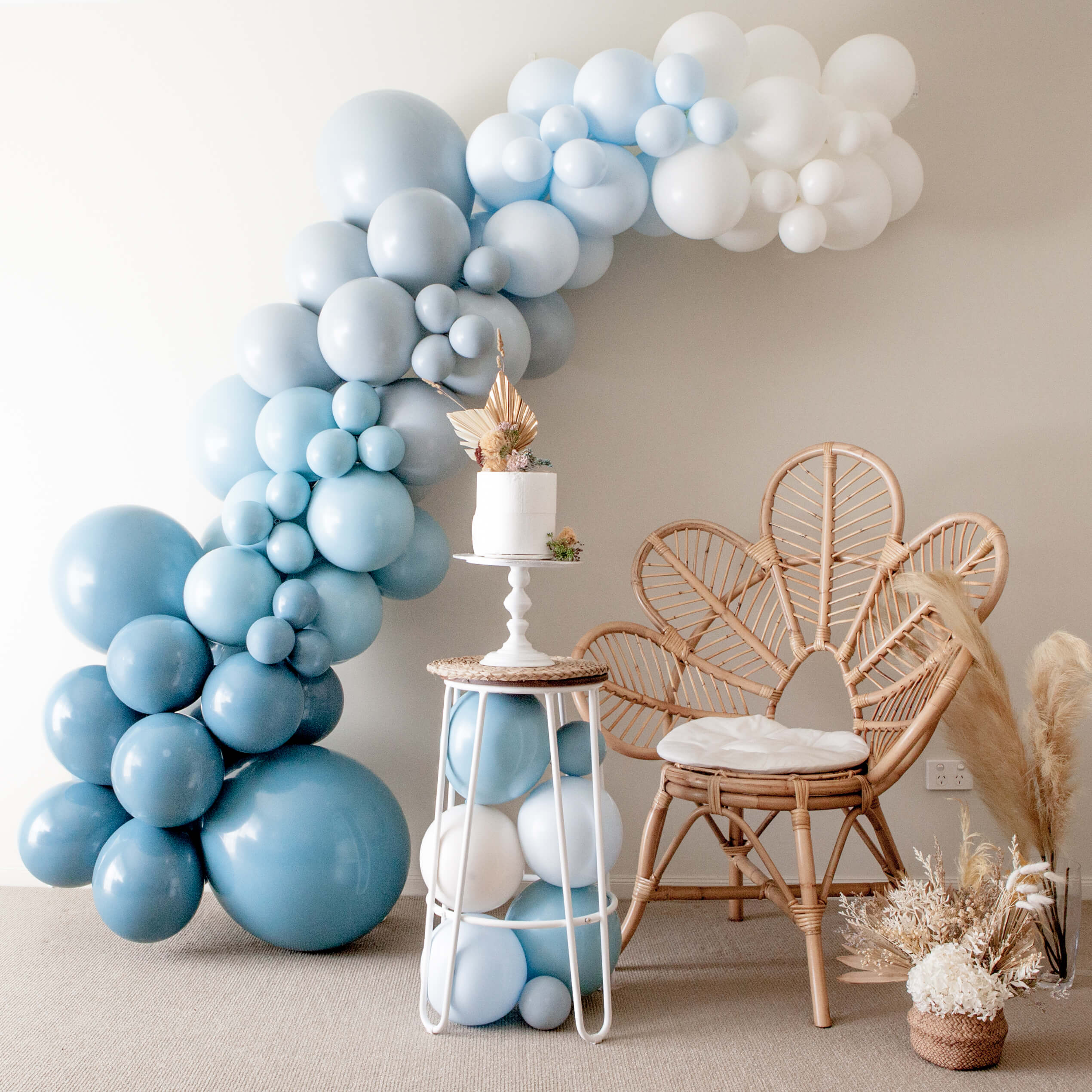 Luxe Dusty Blue Balloon Garland DIY Kit