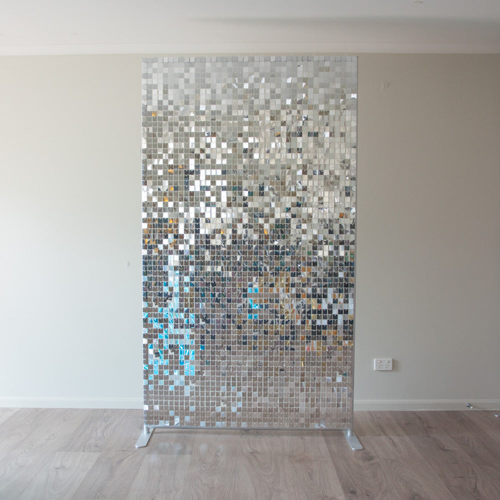 Mirror Silver Shimmer Wall - Medium