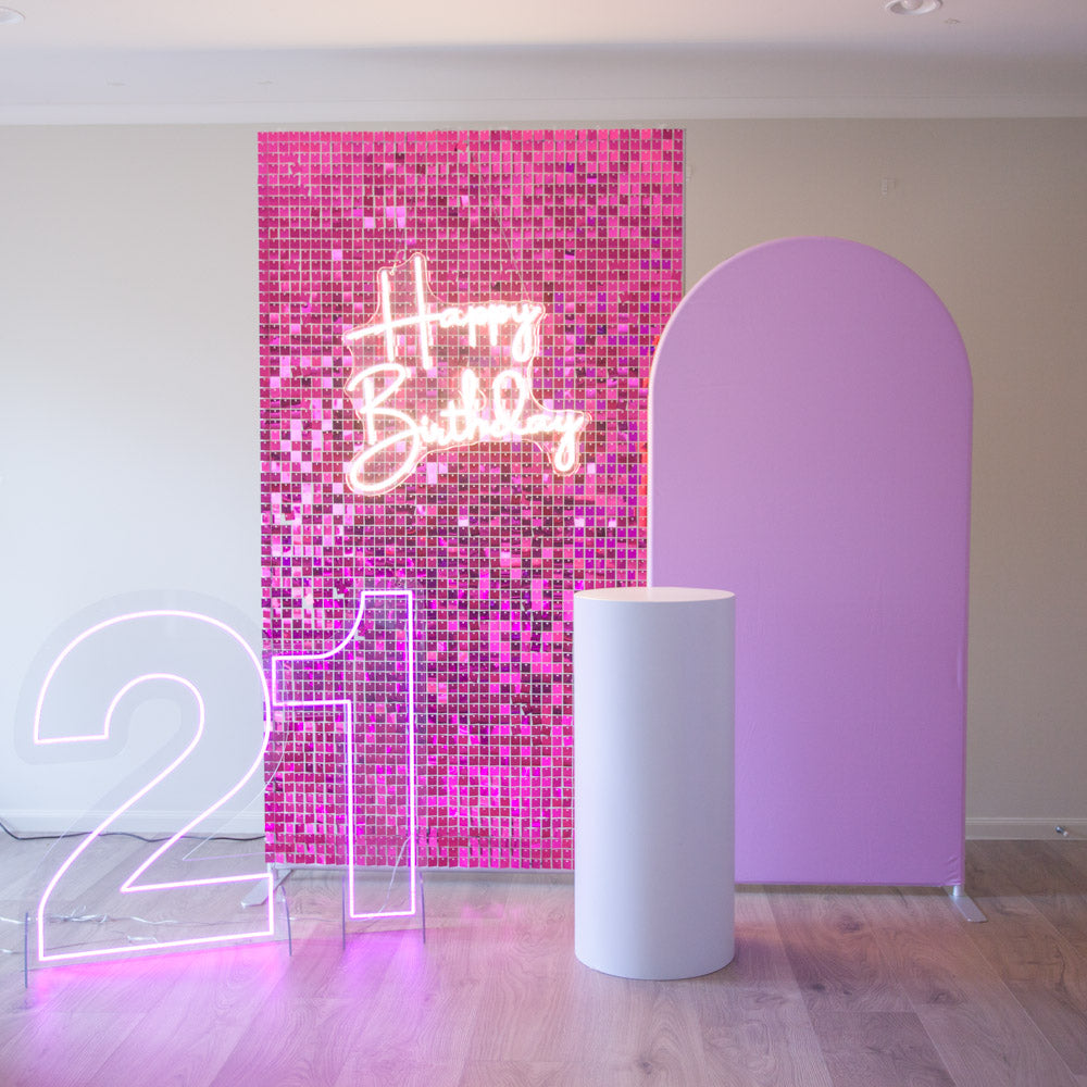 Hot Pink Shimmer Wall and Party Backdrop Bundle