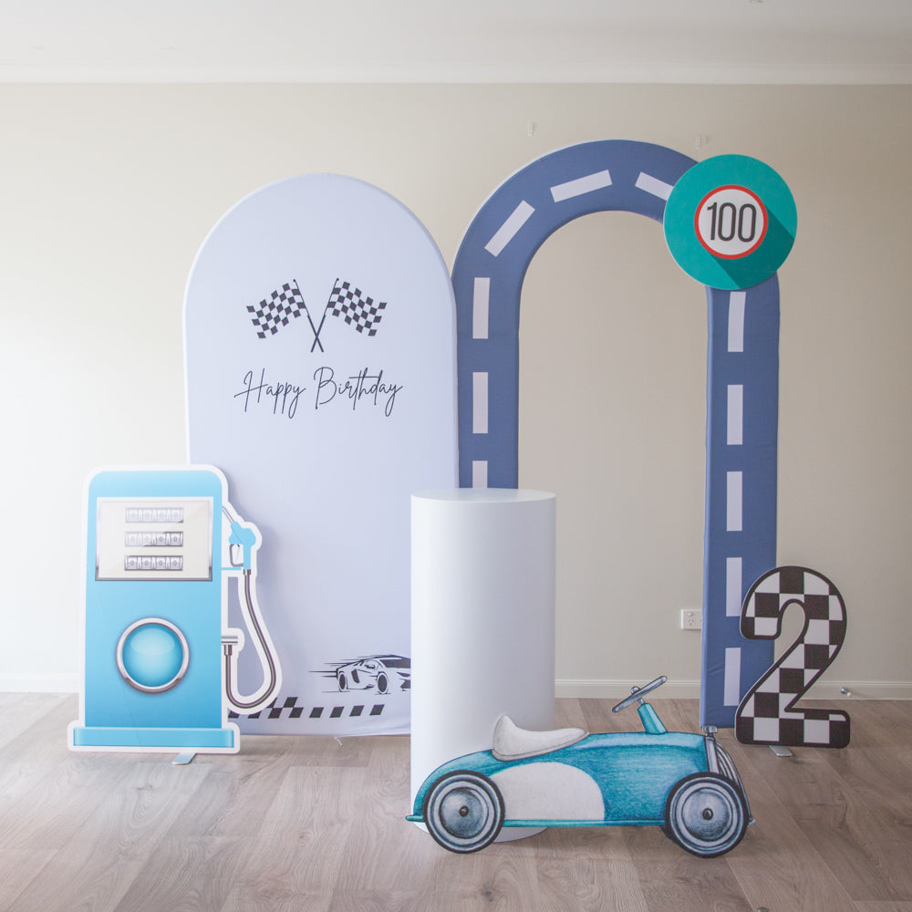 Car Raffle Backdrop Race Car Arch Backdrop l Party Backdrop l Auckland Party Hire ...