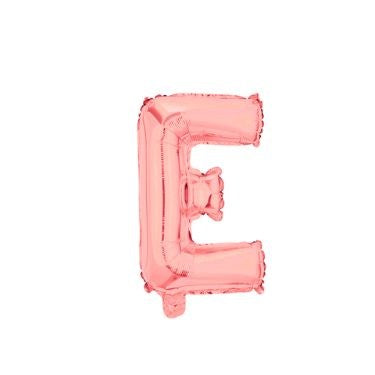 16" (40cm) Rose Gold Mini Foil Letter Balloon - E (Air-filled)