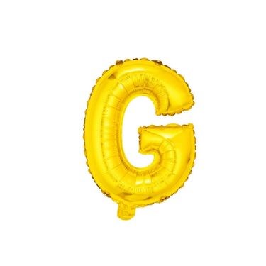 16" (40cm) Gold Mini Foil Letter Balloon - G (Air-filled)