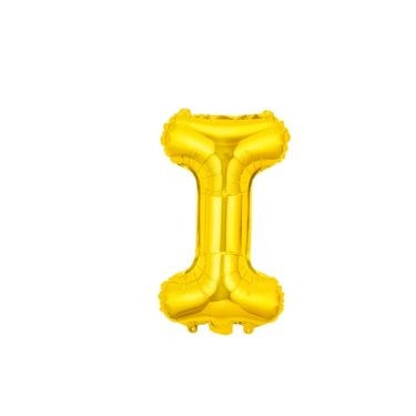 16" (40cm) Gold Mini Foil Letter Balloon - I (Air-filled)