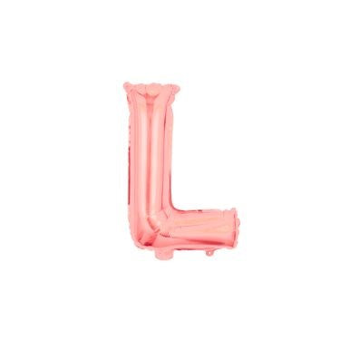 16" (40cm) Rose Gold Mini Foil Letter Balloon - L (Air-filled)