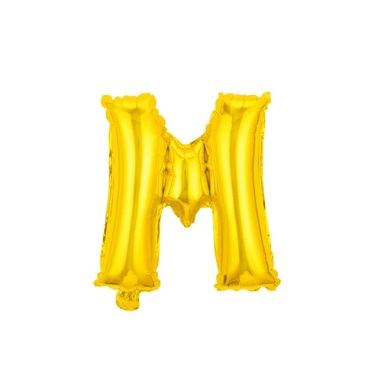 16" (40cm) Gold Mini Foil Letter Balloon - M (Air-filled)