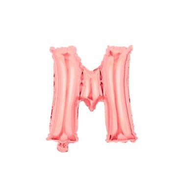 16" (40cm) Rose Gold Mini Foil Letter Balloon - M (Air-filled)