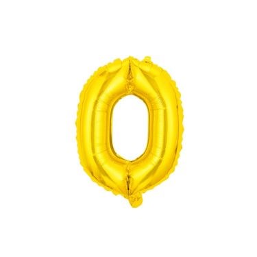 16" (40cm) Gold Mini Foil Letter Balloon - O (Air-filled)