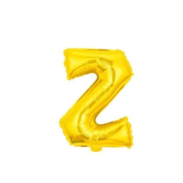 16" (40cm) Gold Mini Foil Letter Balloon - Z (Air-filled)