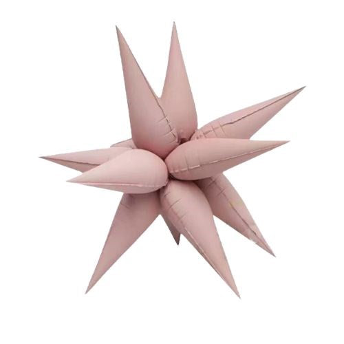 Matte Pastel Pink Starburst Foil Balloon (68cm)