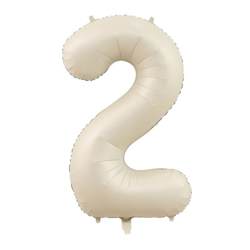 Cream Foil Number Balloon 2