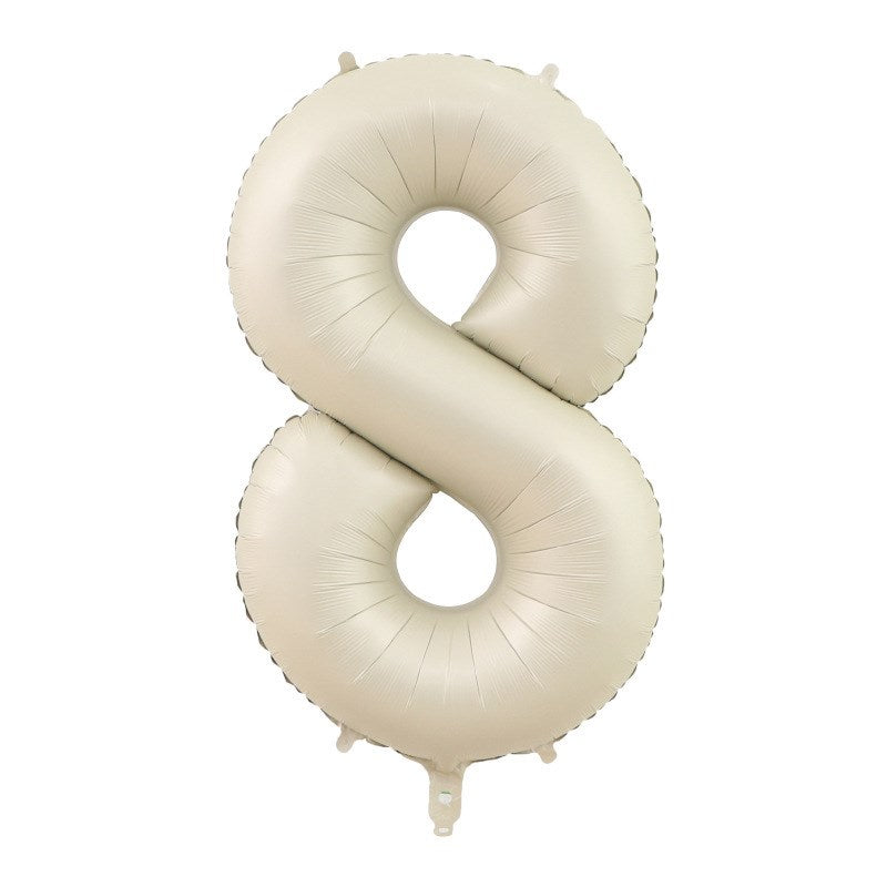 Cream Foil Number Balloon8