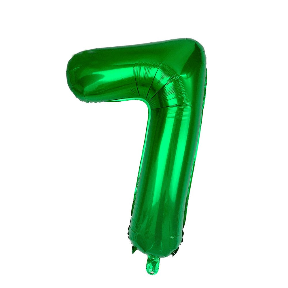 Green Foil Helium Number Balloon 7