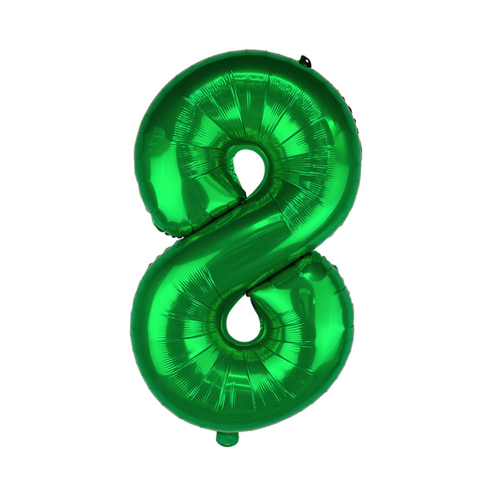 Green Foil Helium Number Balloon  8