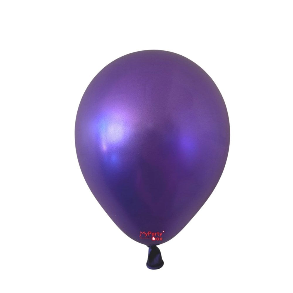 Purple balloon with 'My Party' branding on a white background