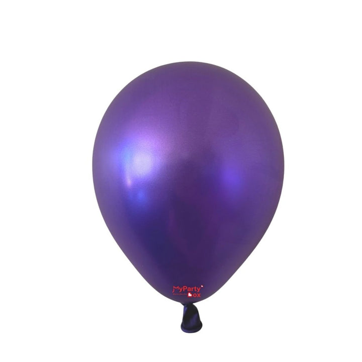 Purple balloon with 'My Party' branding on a white background