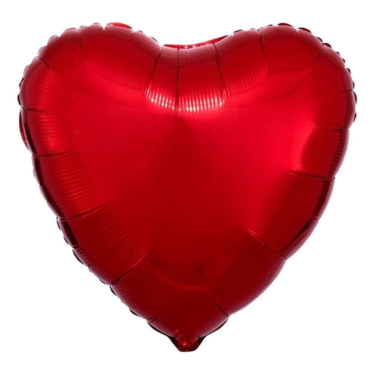 Metallic Red Heart Foil Balloon